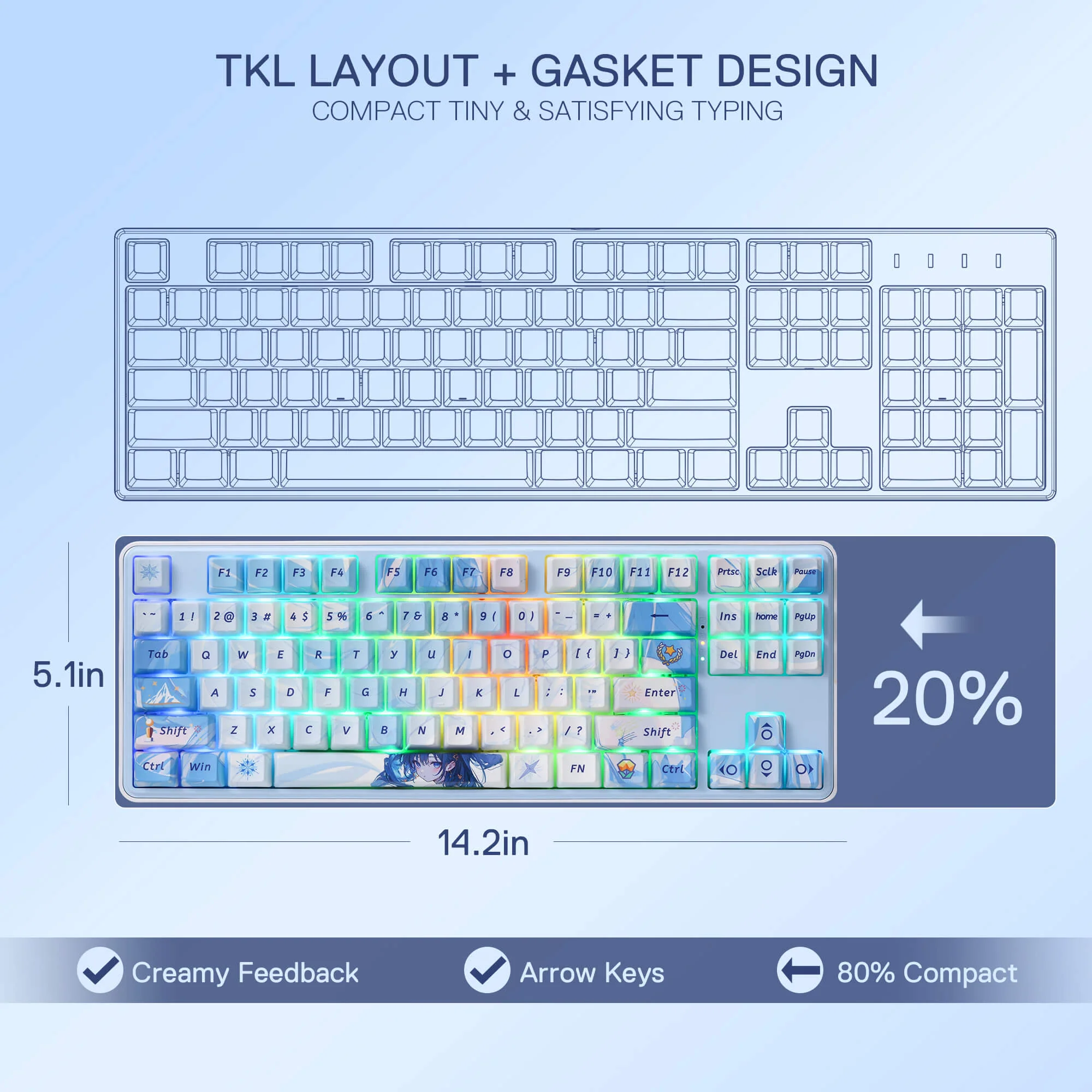 STAR BLADE K707 PRO Anime Keyboard - Image 9
