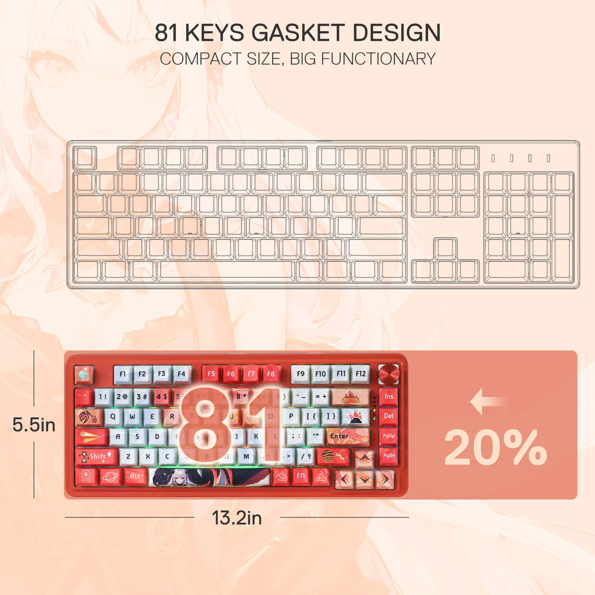 UCAL K673 PRO Anime Keyboard - Image 6