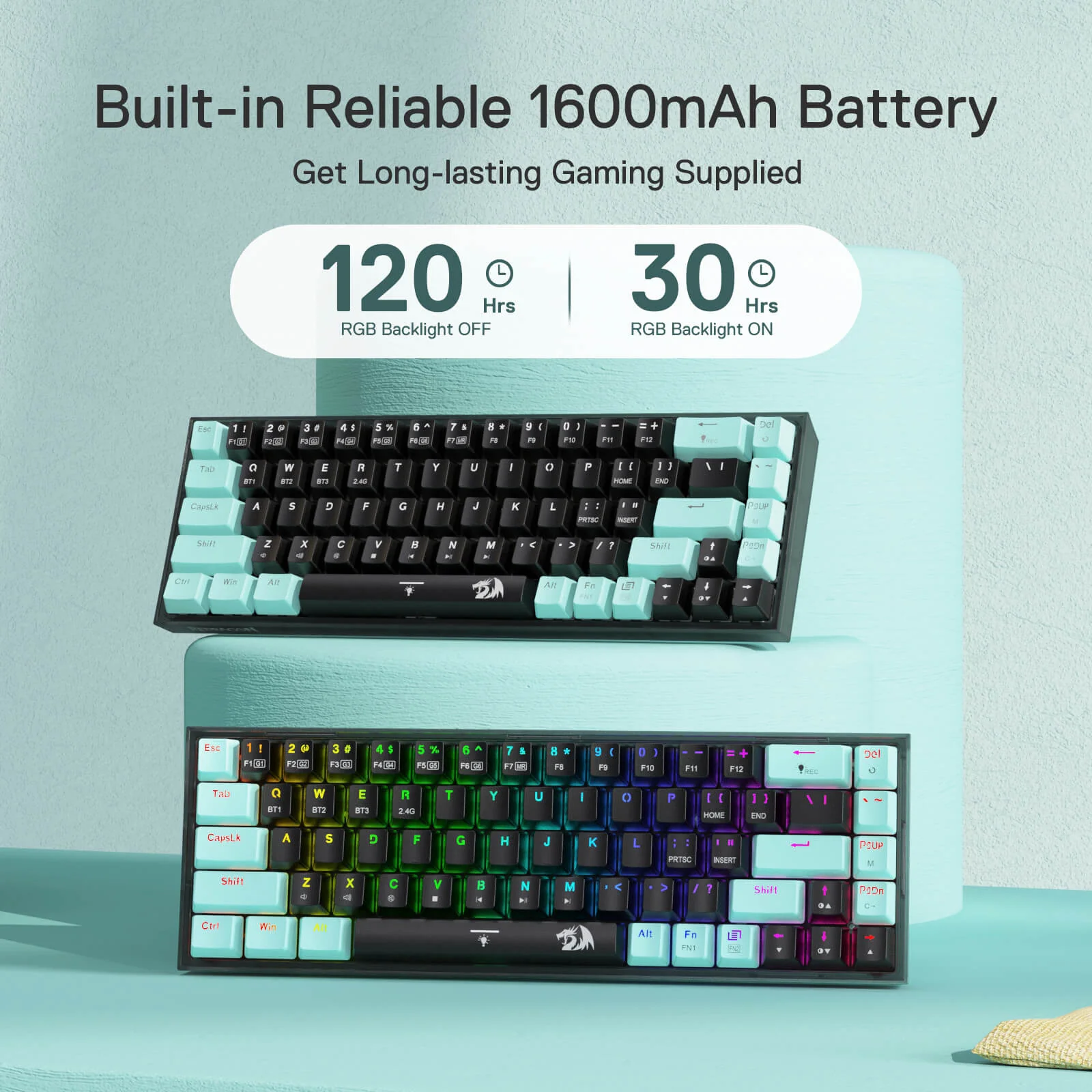 CASTOR K631 PRO SE Wireless Green Gaming Keyboard - Image 4