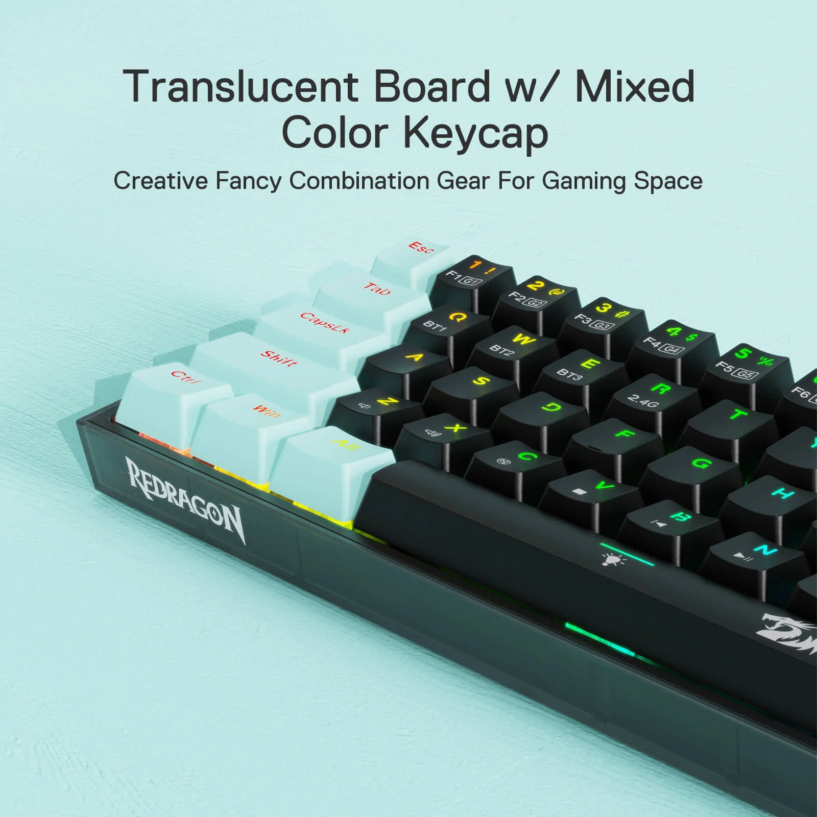 CASTOR K631 PRO SE Wireless Green Gaming Keyboard - Image 5