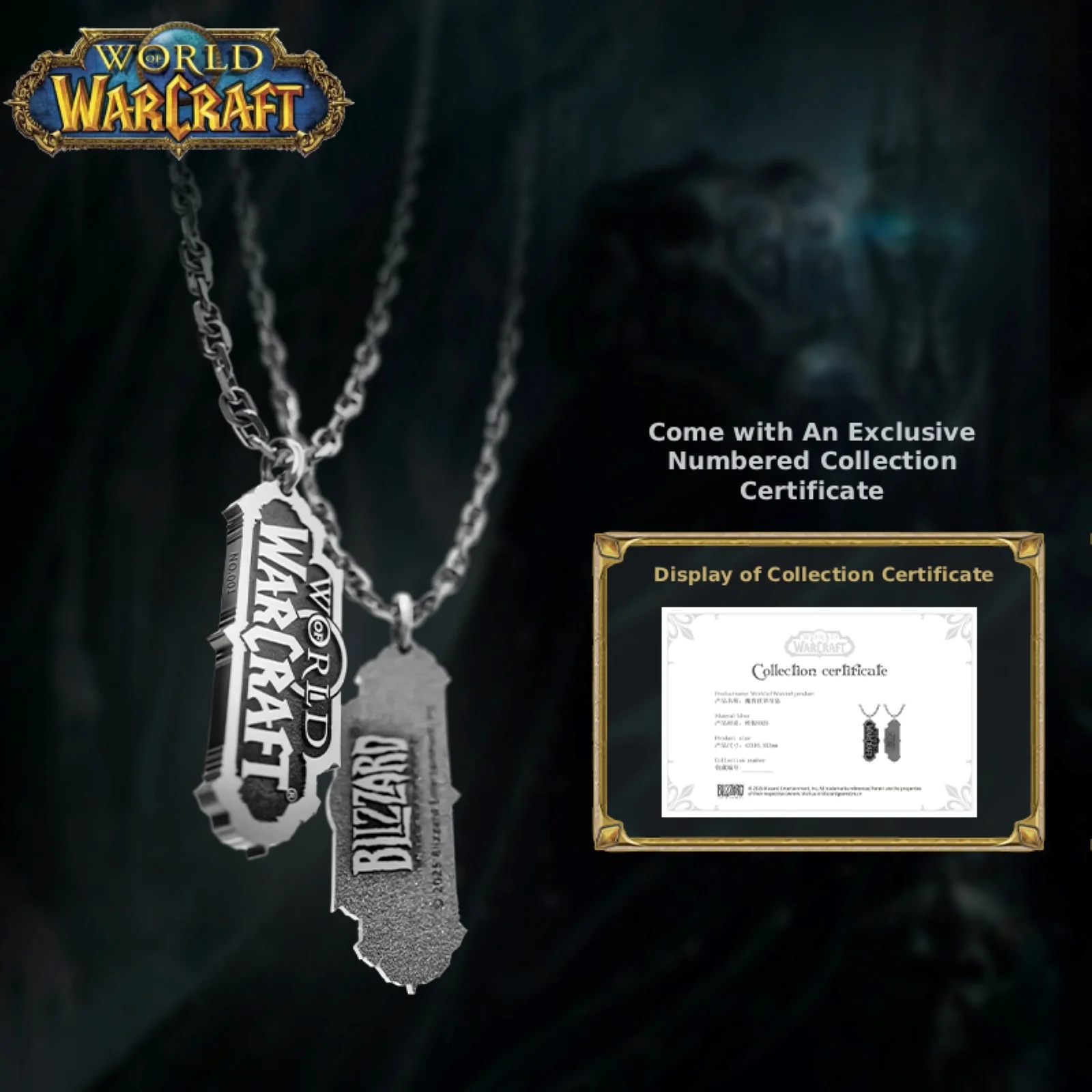 World of Warcraft Themed Logo Sterling Silver Pendant - Image 5